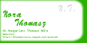 nora thomasz business card